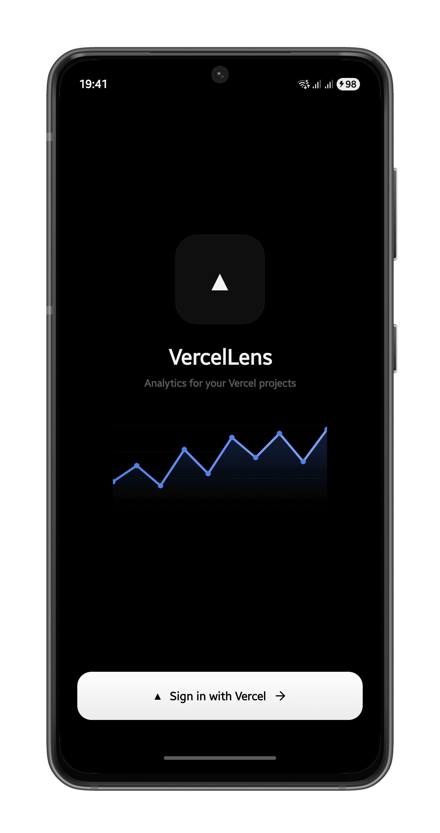 VercelLens home screen